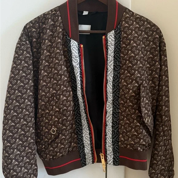 Burberry Brown Monogram Bomber Jacket - Picture 2 of 7